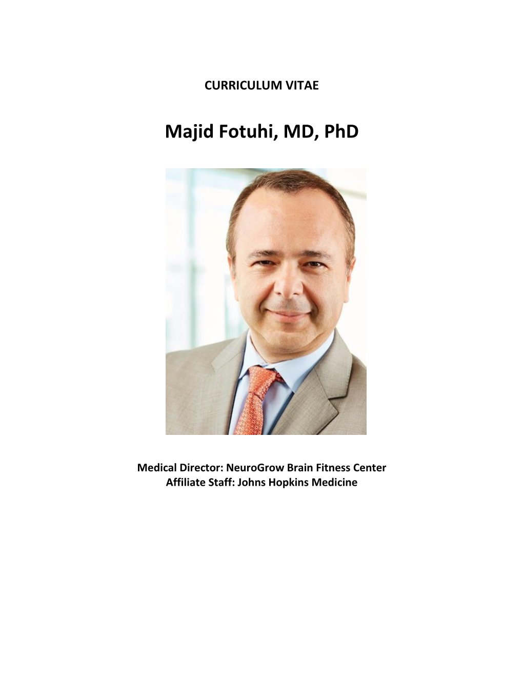 Majid Fotuhi, MD, Phd