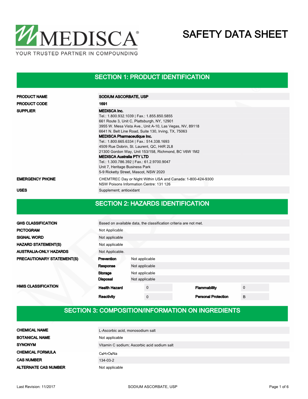 Safety Data Sheet