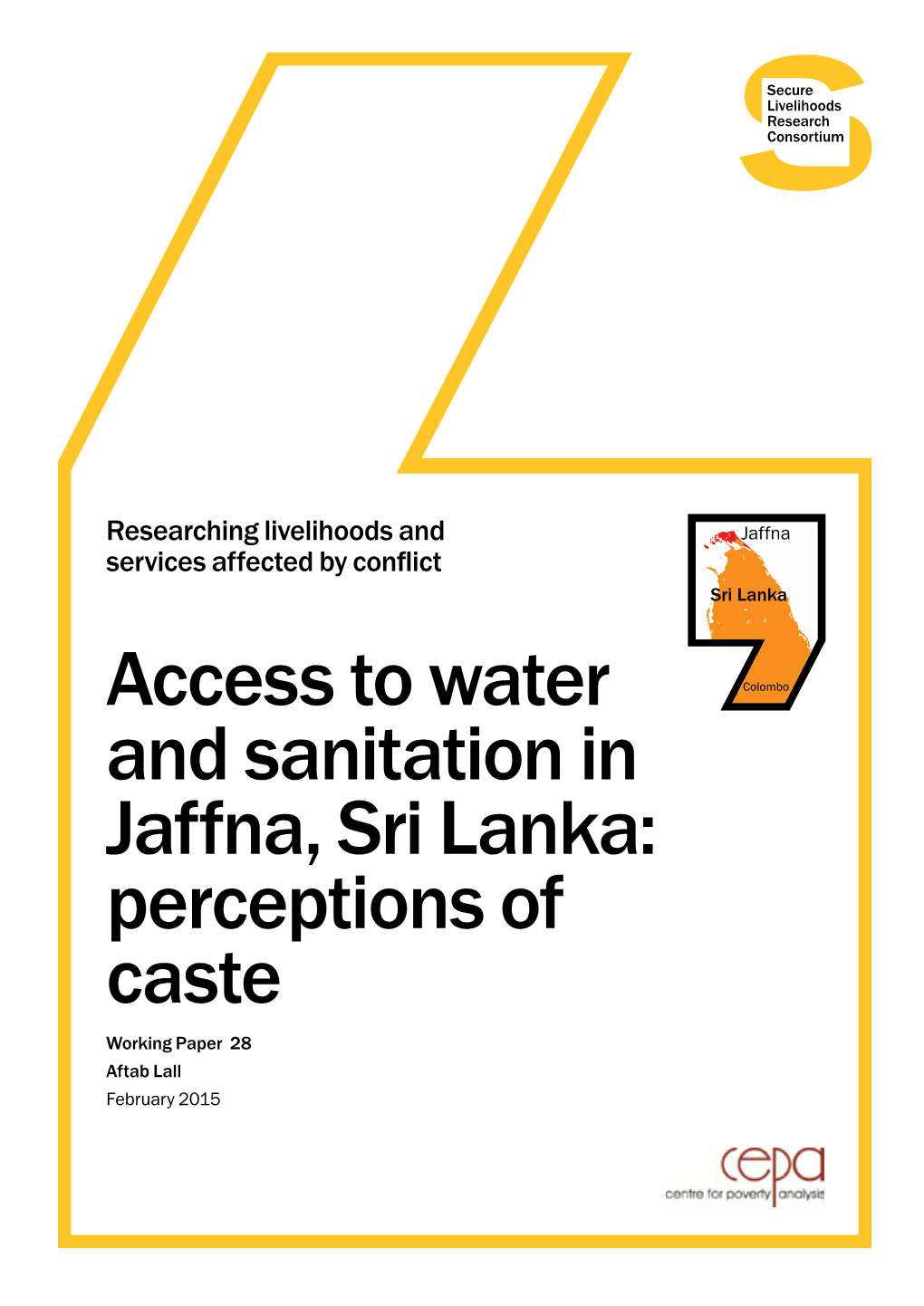 Access to Water and Sanitation in Jaffna, Sri Lanka: Perceptions of Caste