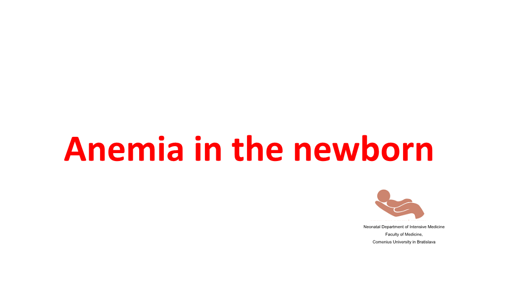 Anemia in the Newborn