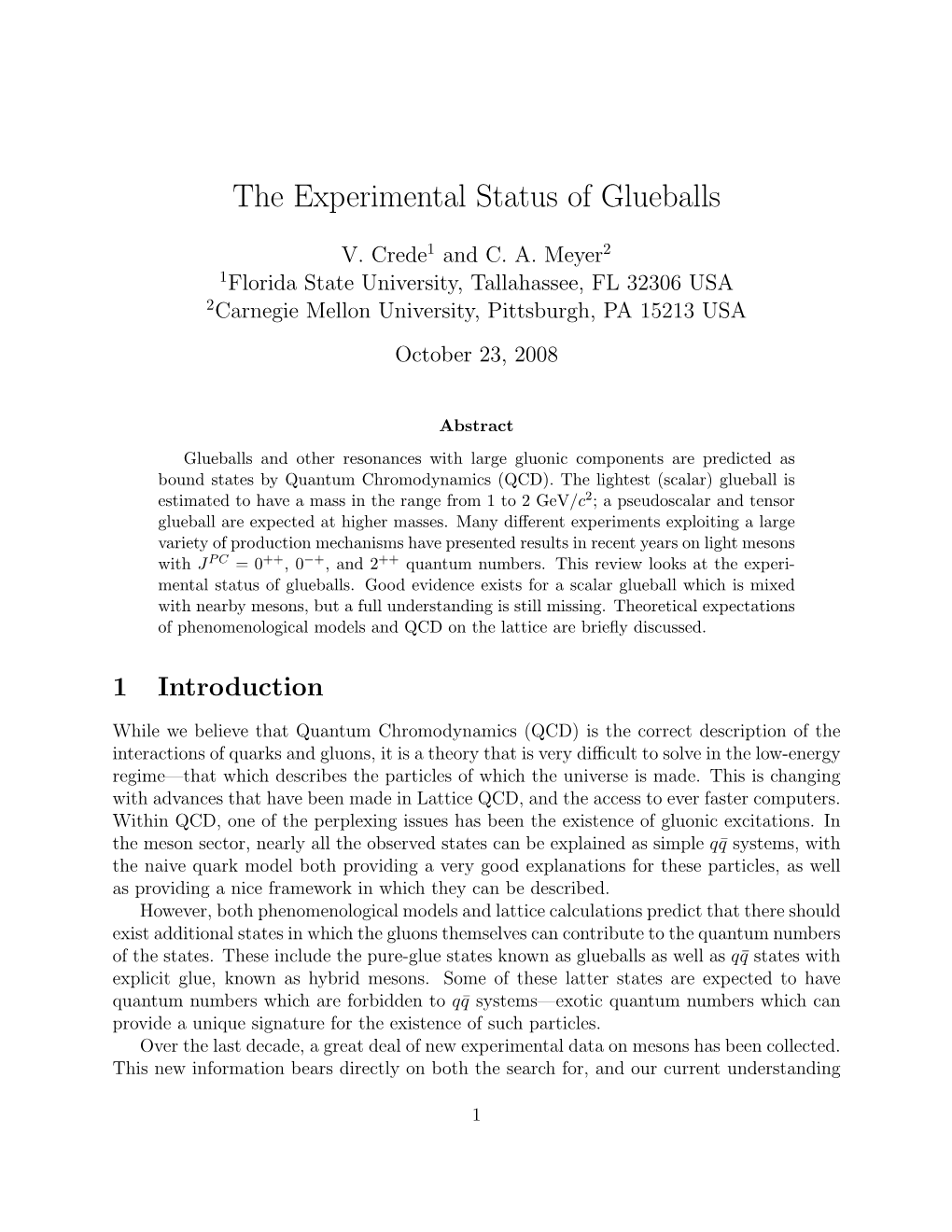 The Experimental Status of Glueballs