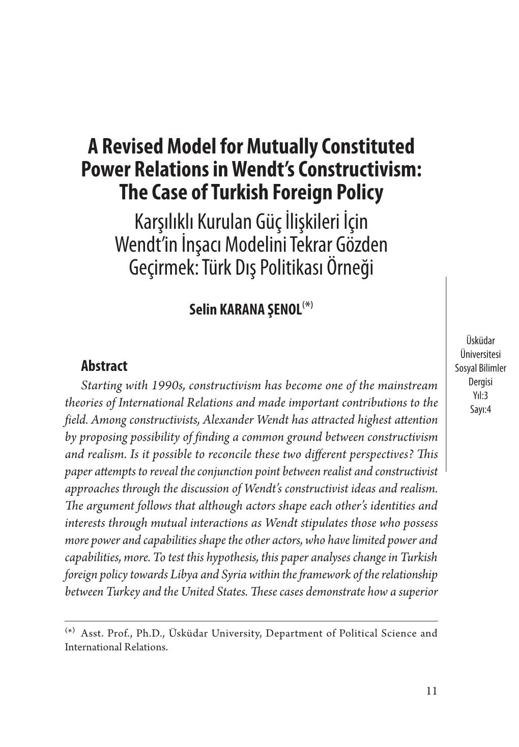 A Revised Model for Mutually Constituted Power