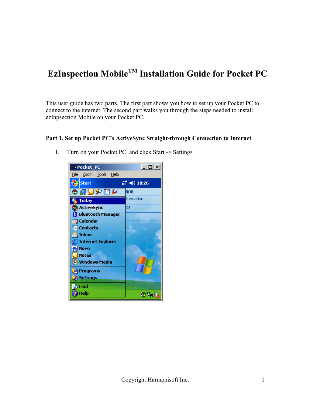 Set up Pocketpc's Activesync Straight-Through Connection to Internet