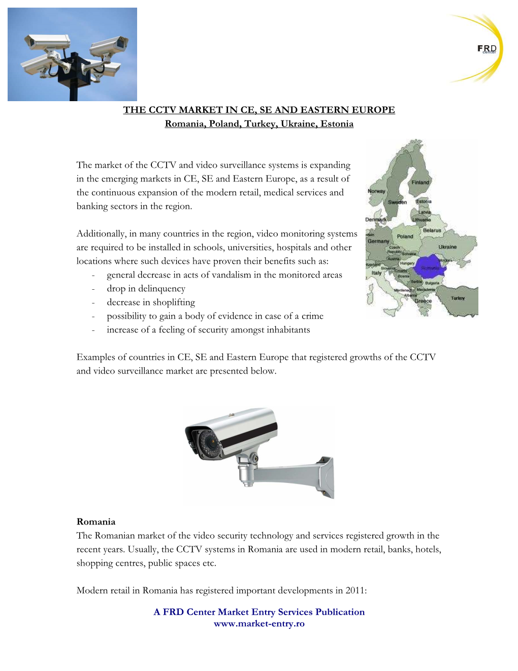 FRD Center Market Entry Services Publication