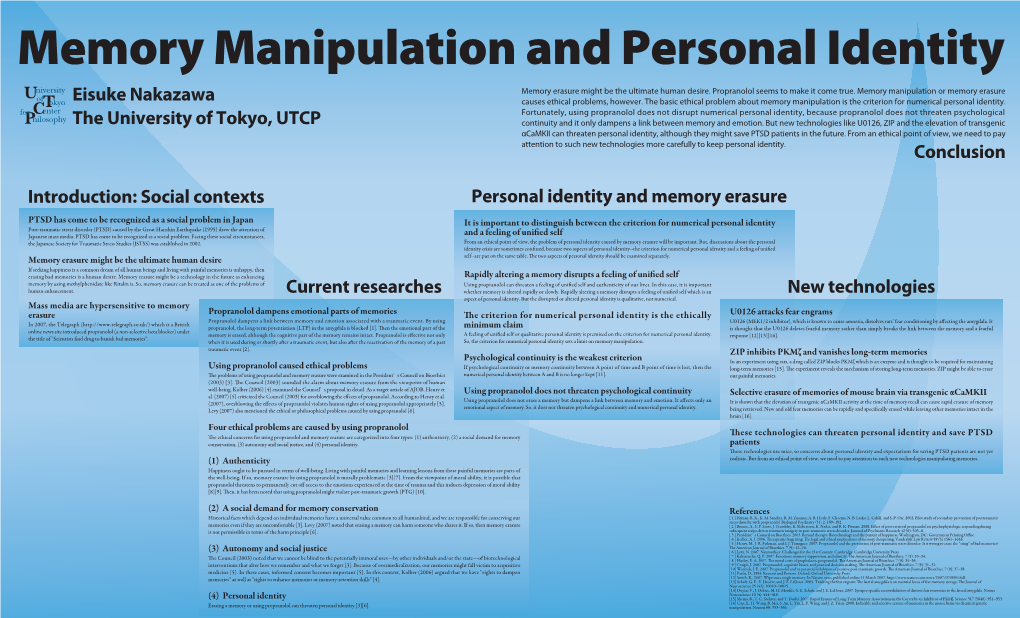 Memory Manipulation and Personal Identity