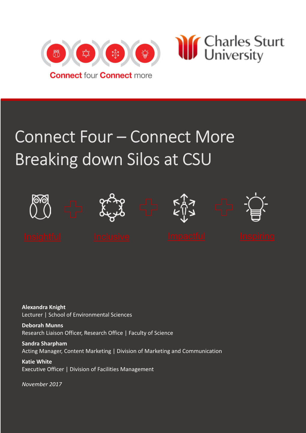 Connect Four – Connect More Breaking Down Silos at CSU