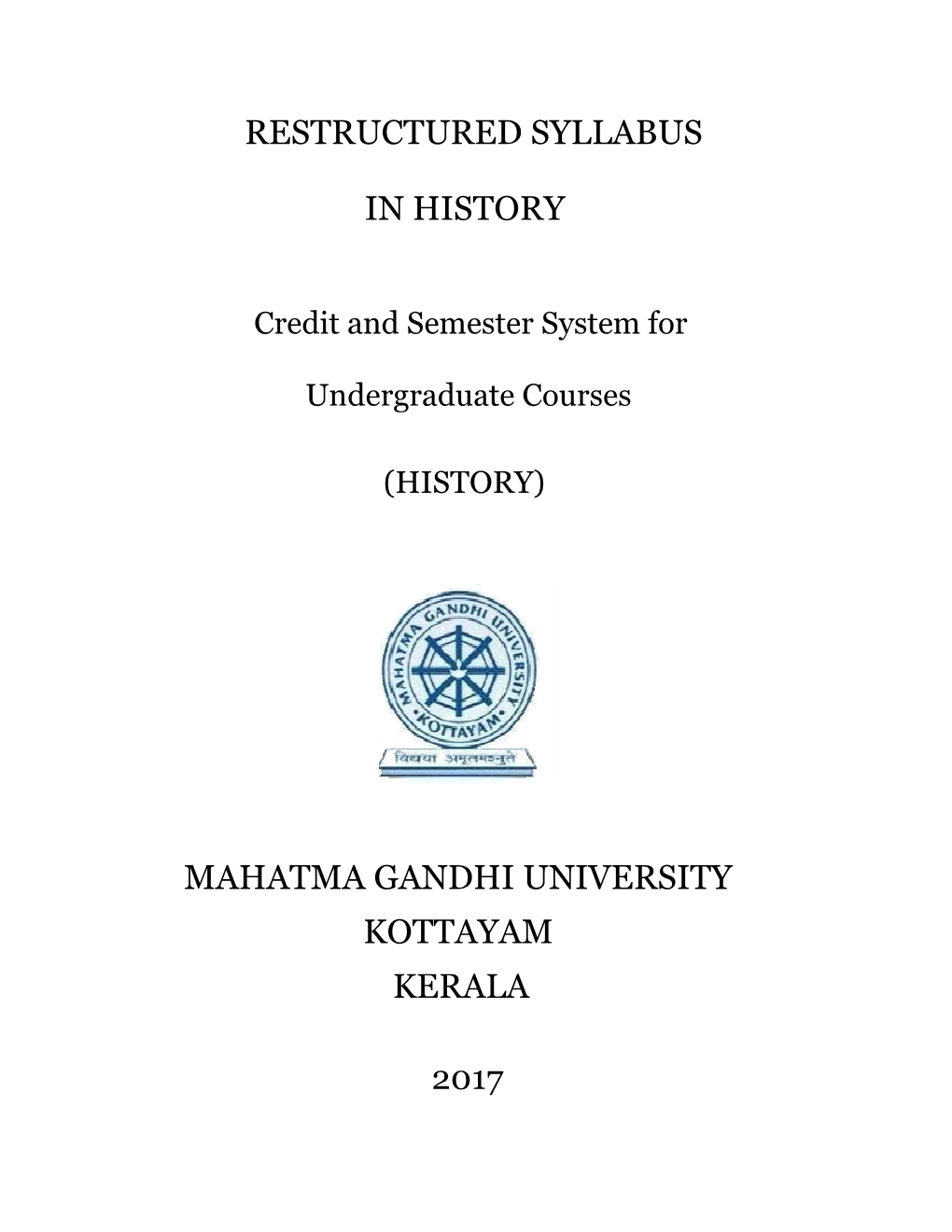 B.A History SYLLABUS