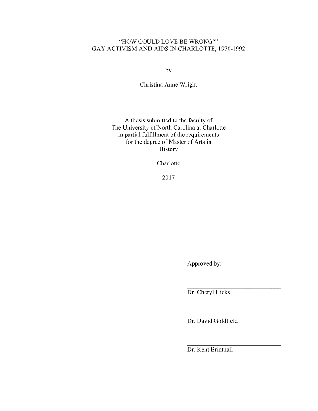 Gay Activism and Aids in Charlotte, 1970-1992