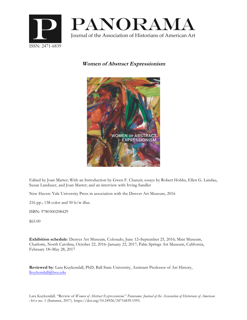 Kuykendall – Women of Abstract Expressionism