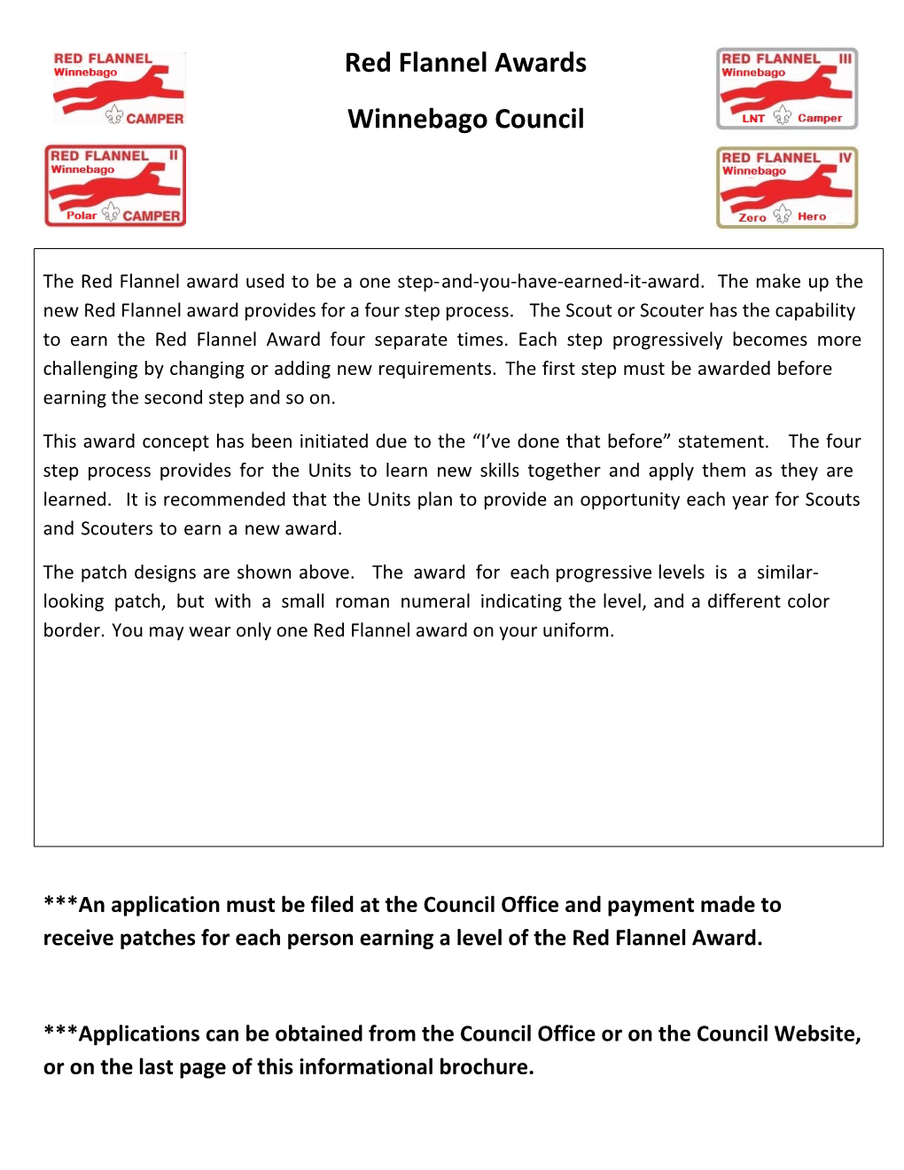 Red Flannel Awards Winnebago Council