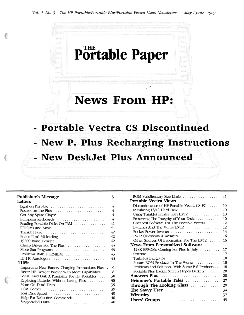 Portable Paper Subscribers) NO Wertlll Ro Riall Oro "Ersl You Can Erase the Last Charactl'r with a Po 'Oted Lulonrad8 Tr Sil~ Keystroke