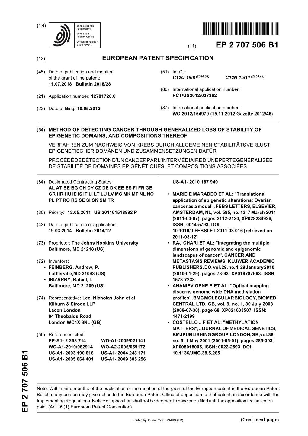 Method of Detecting Cancer Through Generalized Loss