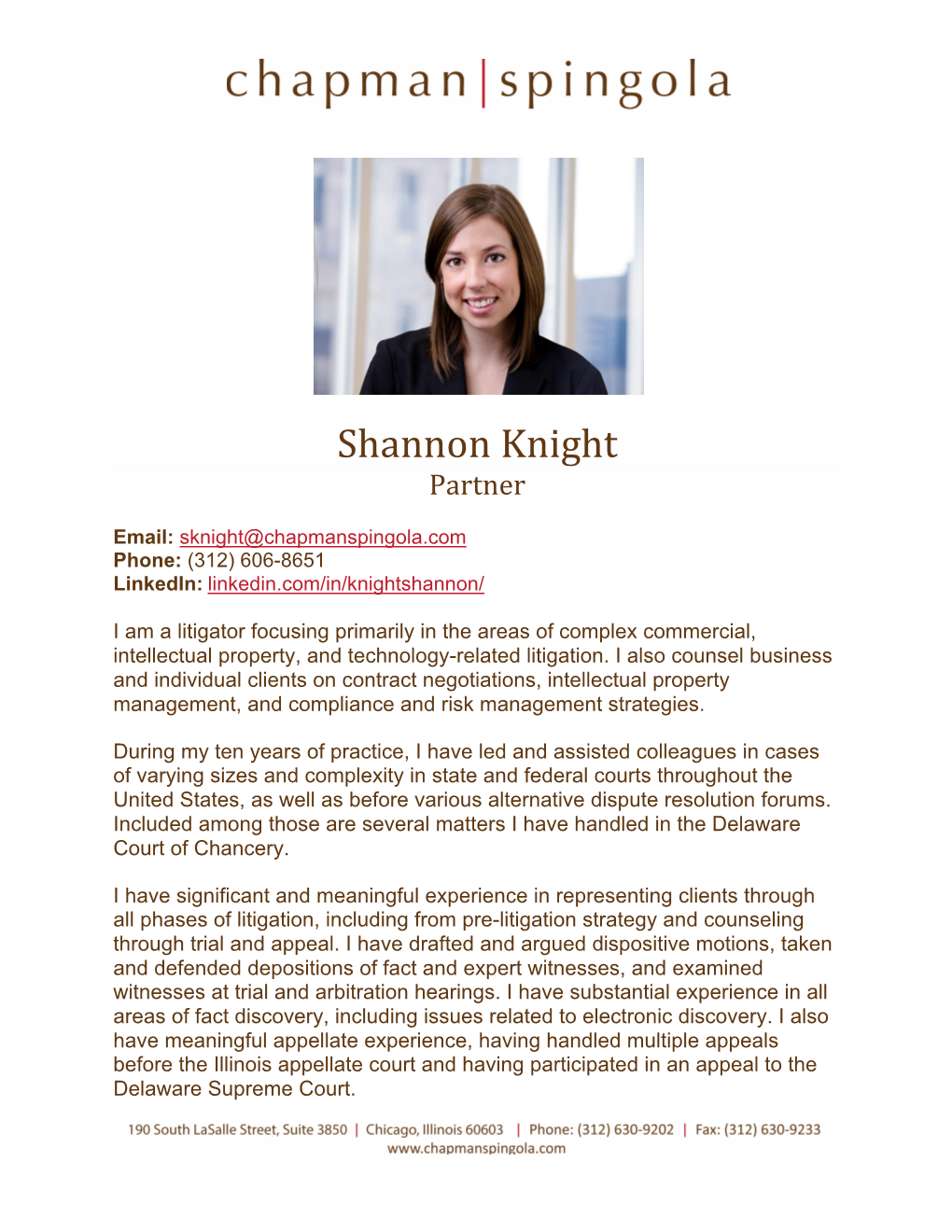 Shannon Knight Partner