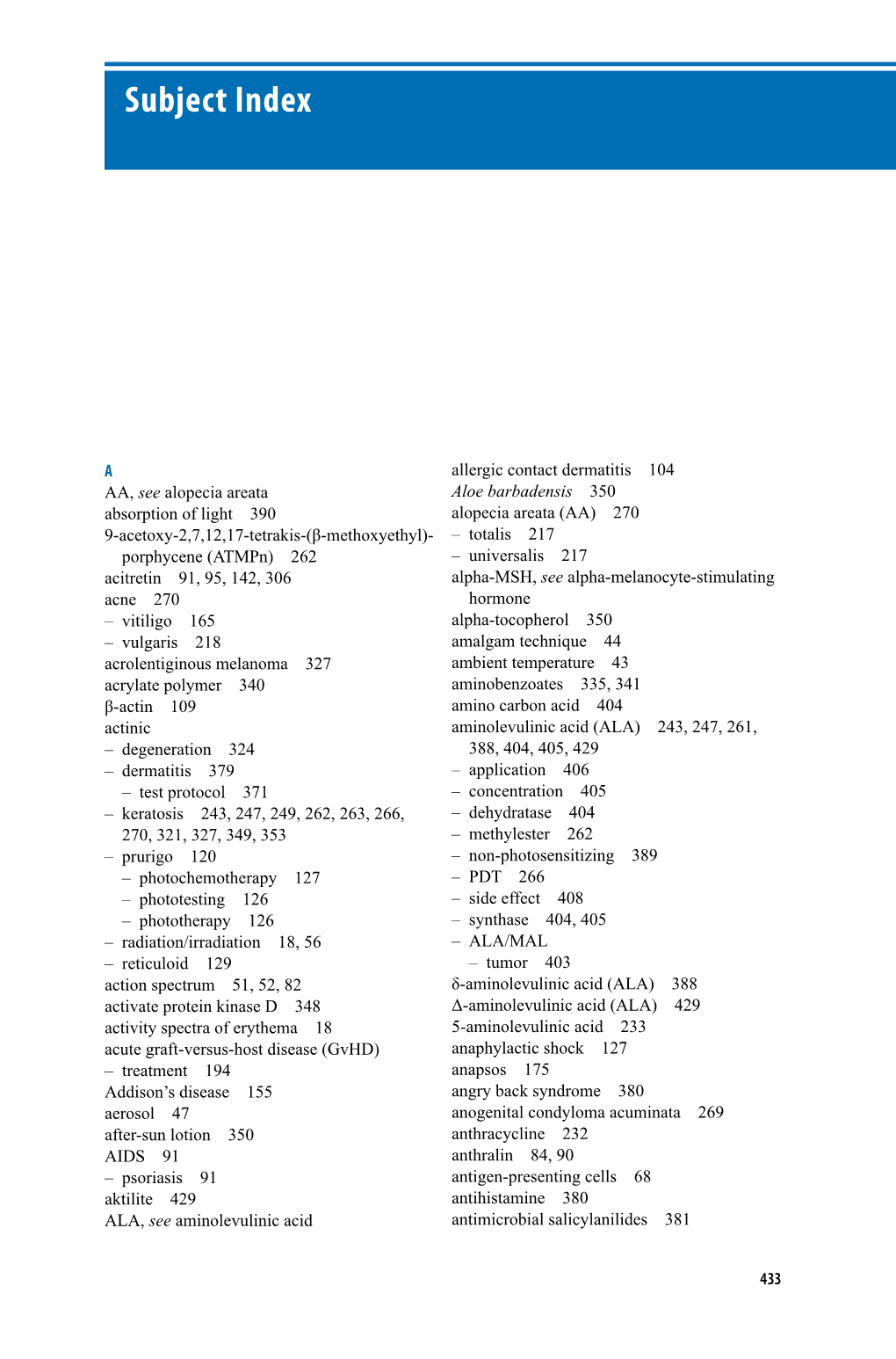 Subject Index