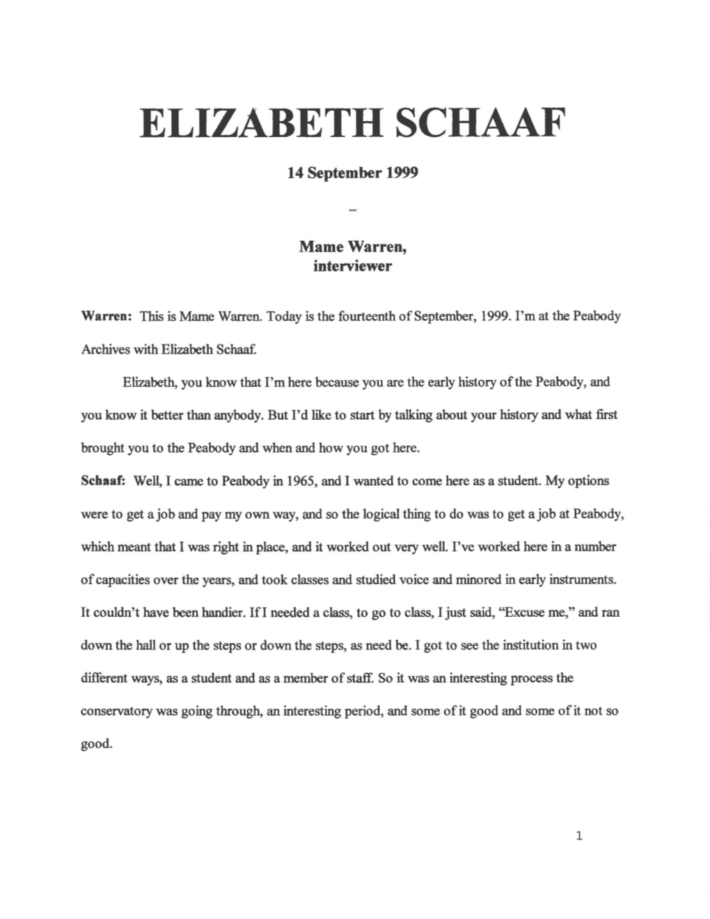 Elizabeth Schaaf