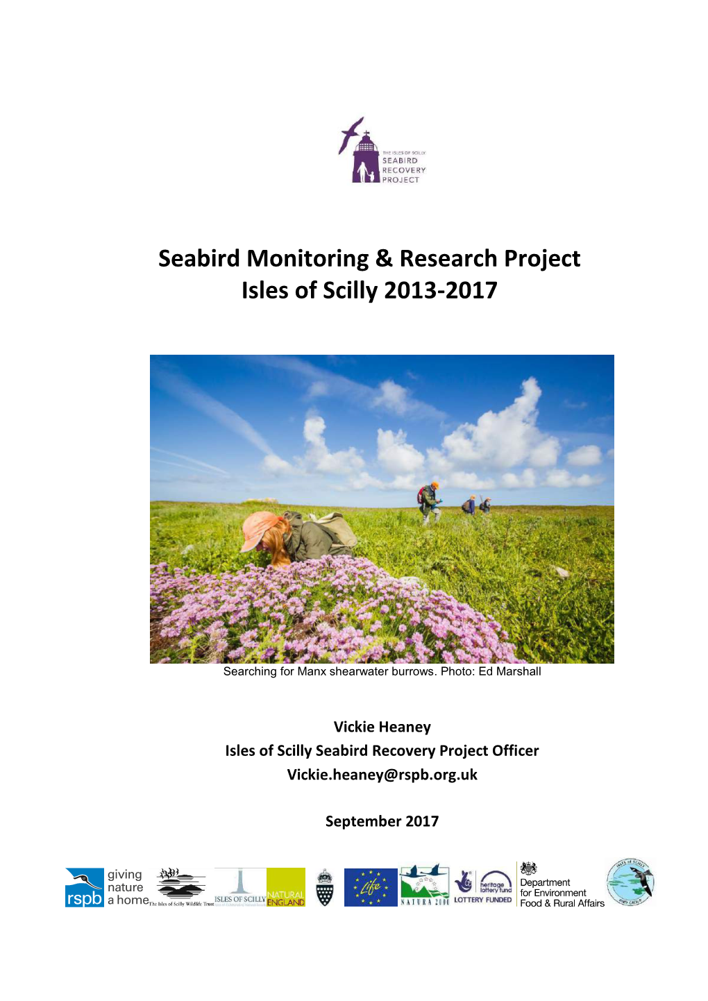 Seabird Monitoring & Research Project Isles of Scilly 2013-2017