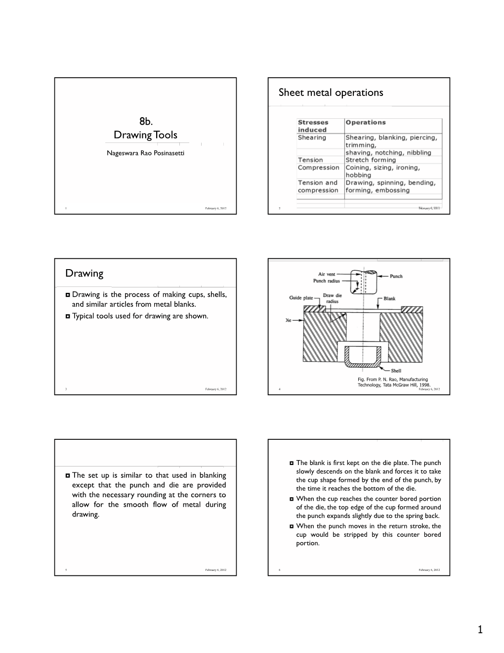 8B. Drawing Tools Sheet Metal Operations Drawing