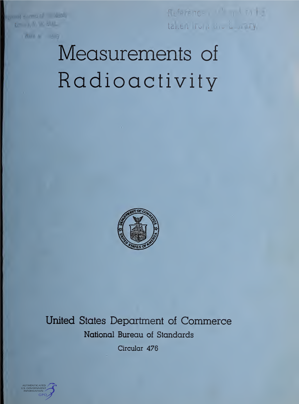 Measurements of Radioactivity