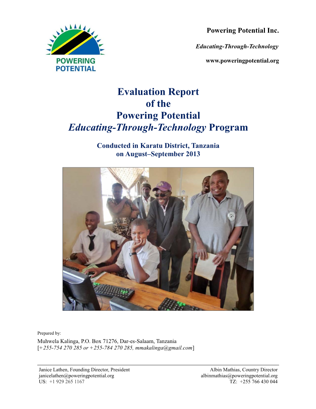 Evaluation Report 2013