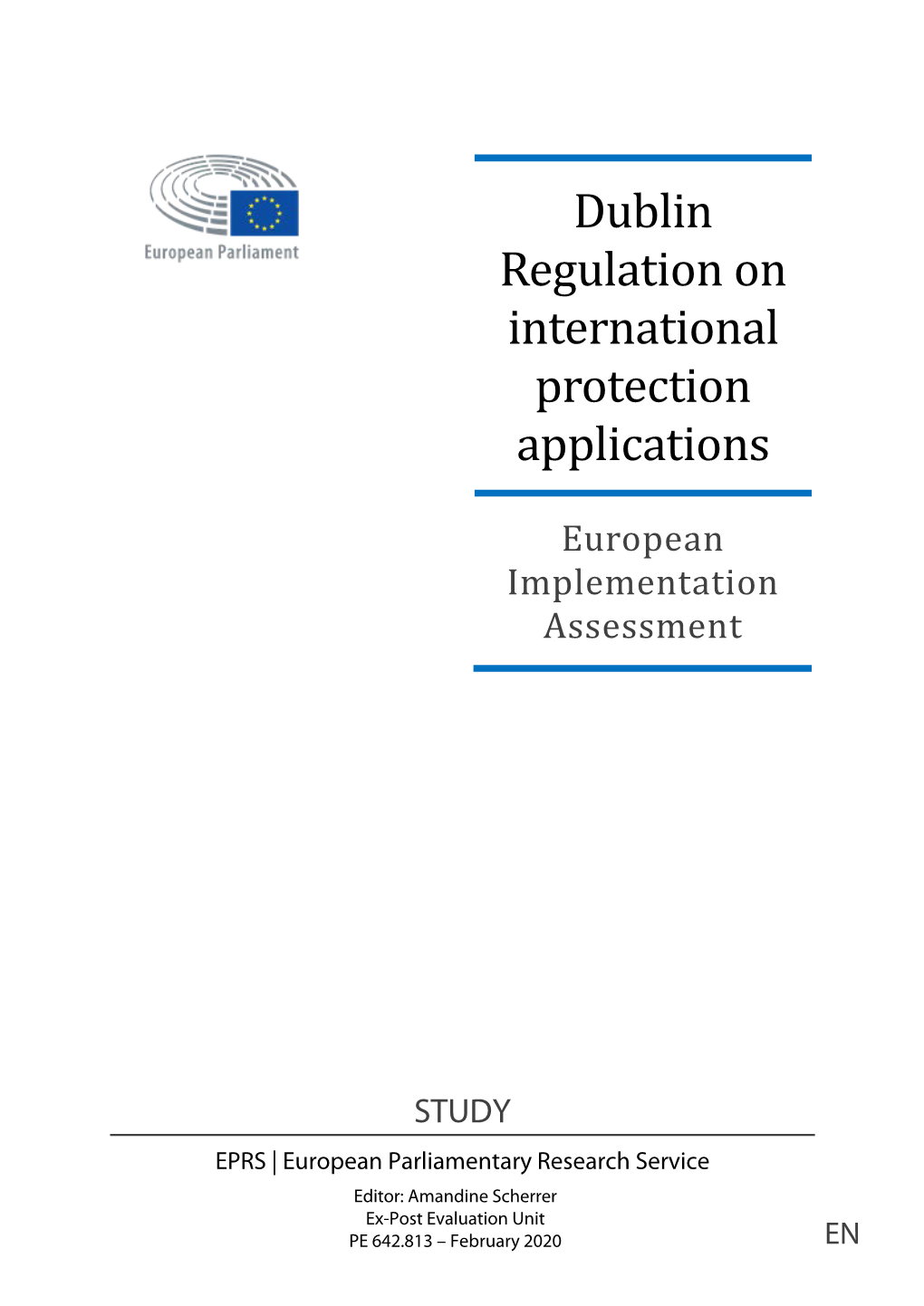 Dublin Regulation on International Protection Applications