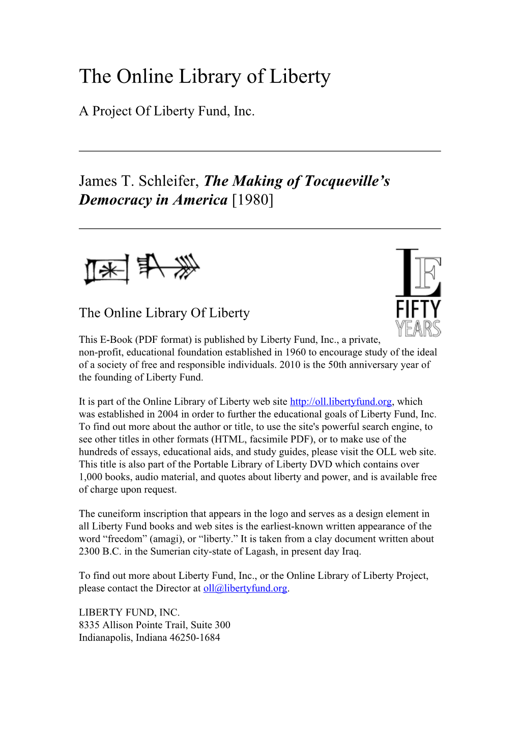 The Making of Tocqueville's Democracy in America