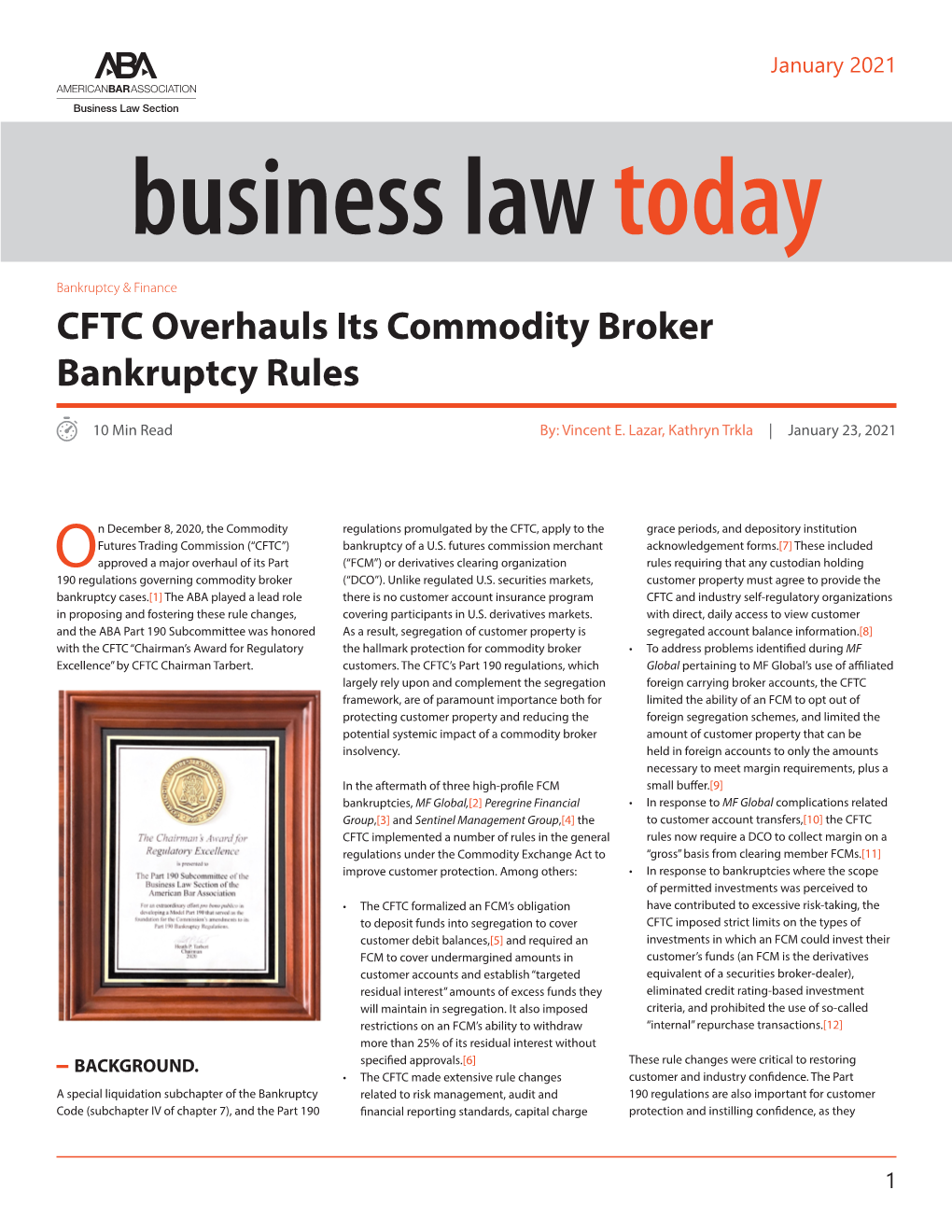CFTC Overhauls Its Commodity Broker Bankruptcy Rules