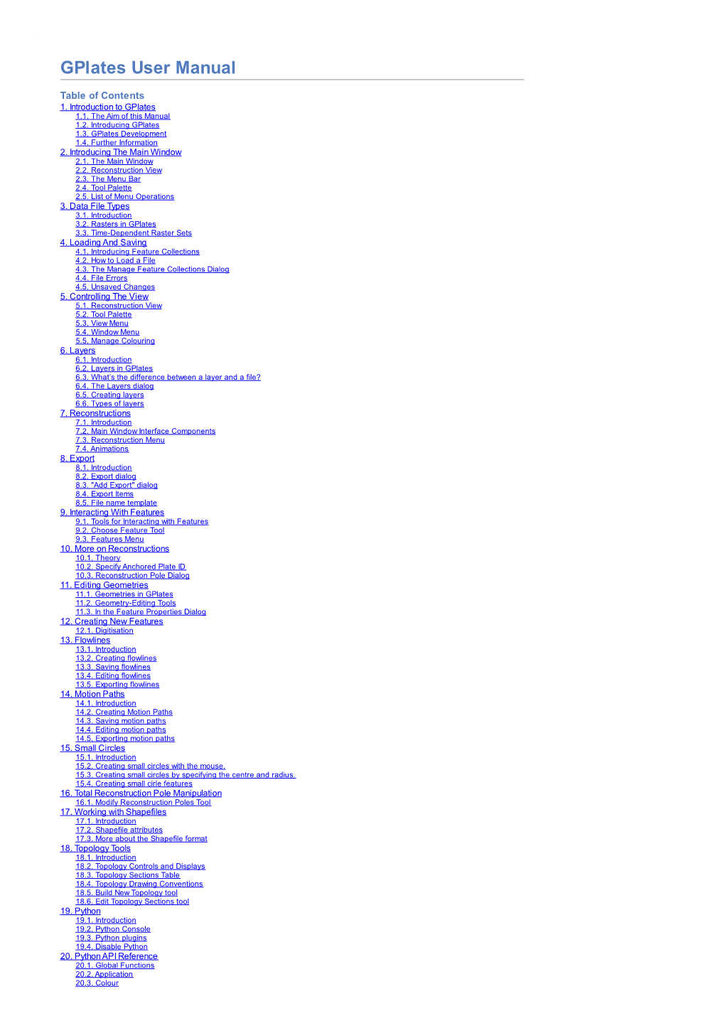 Gplates User Manual