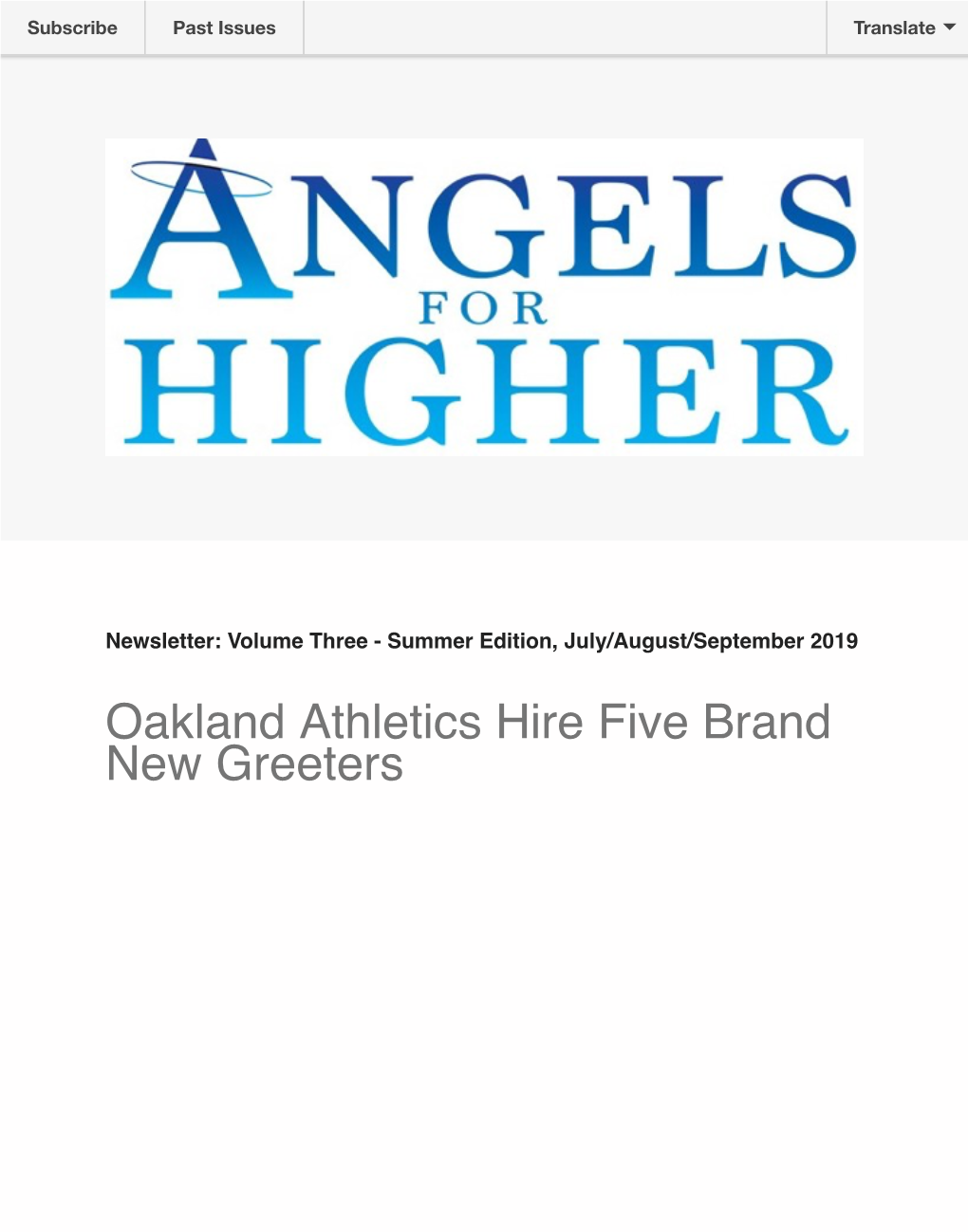 Oakland Athletics Hire Five Brand New Greeters