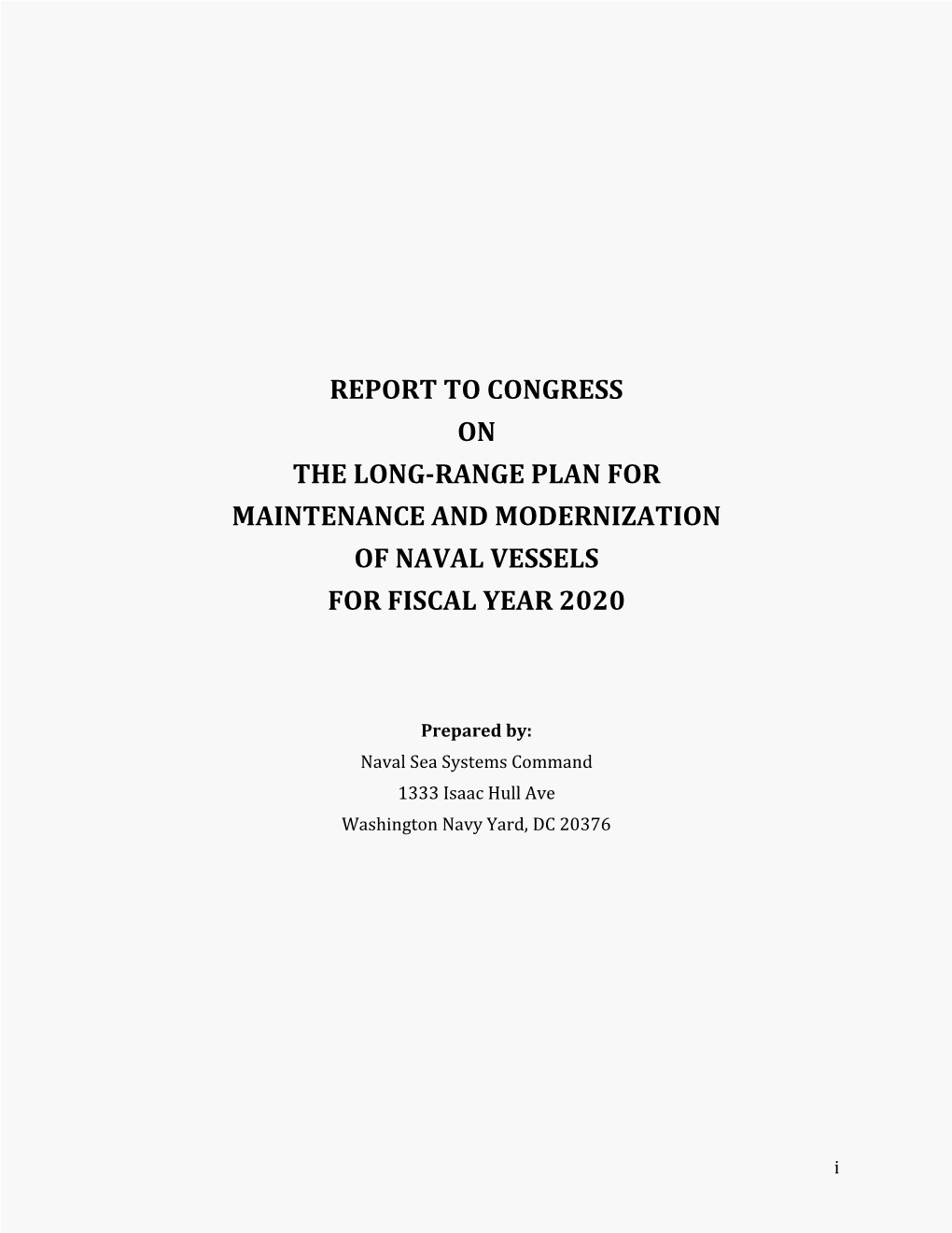 Long-Range Ship Maintenance Plan