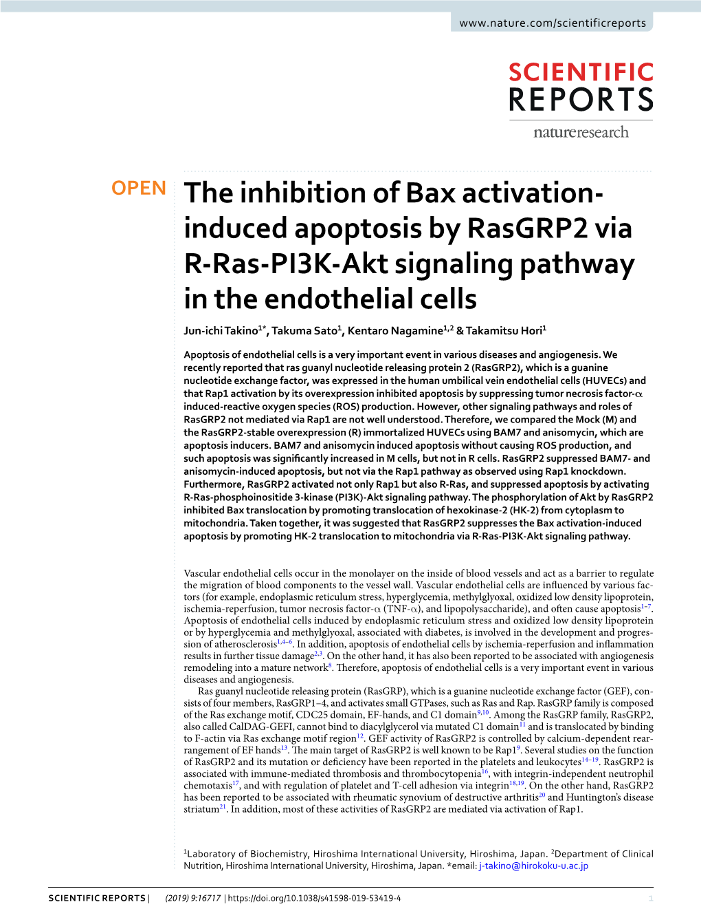 The Inhibition of Bax Activation-Induced Apoptosis By