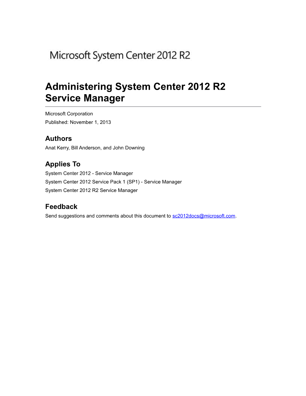 Administering System Center 2012 R2 Service Manager