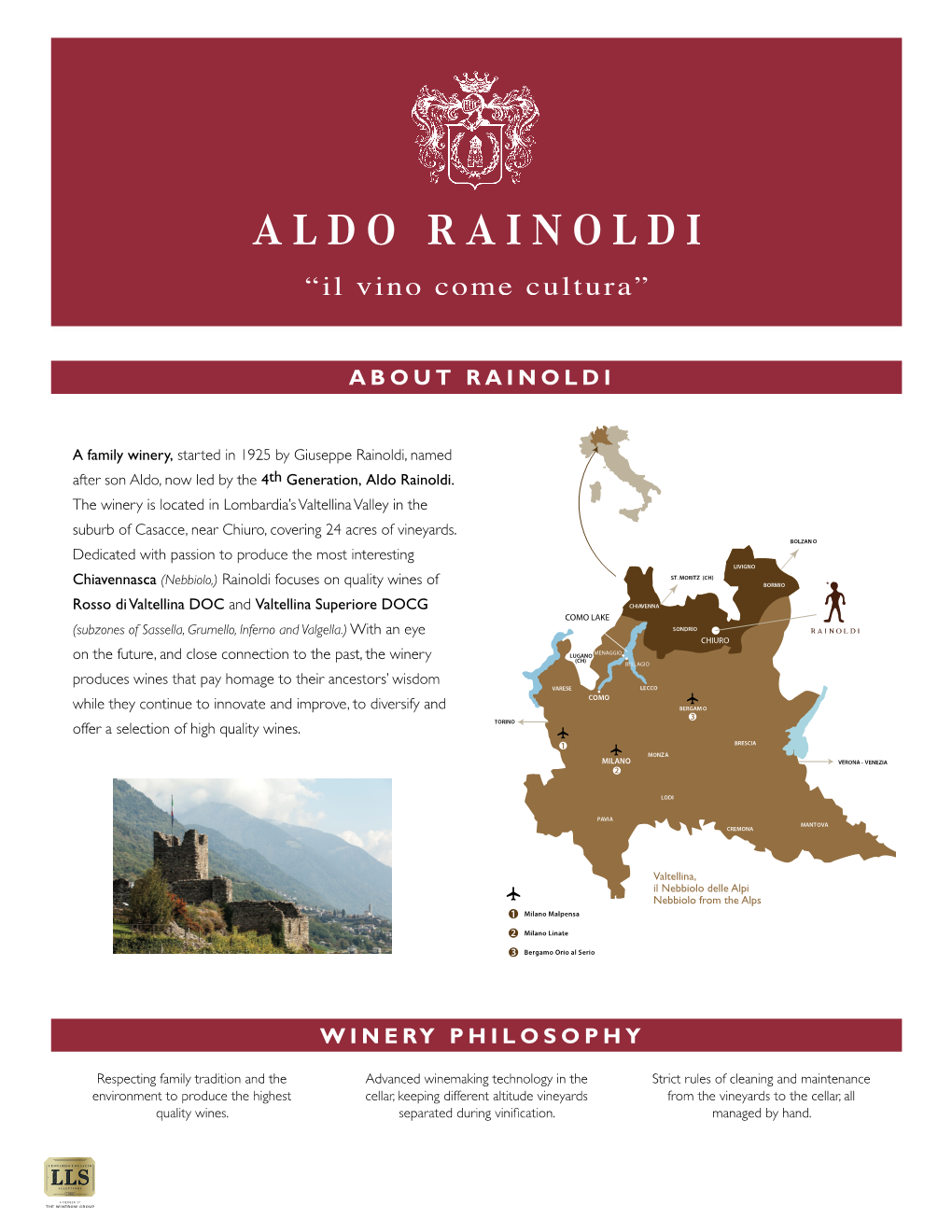 About Rainoldi Winery Philosophy