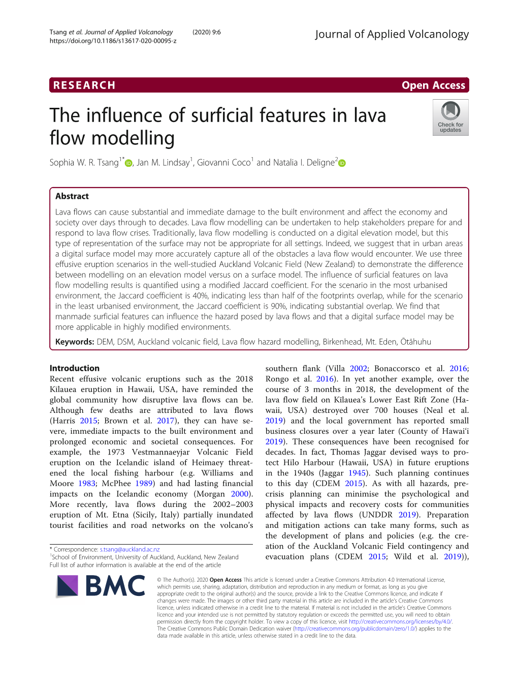 The Influence of Surficial Features in Lava Flow Modelling Sophia W