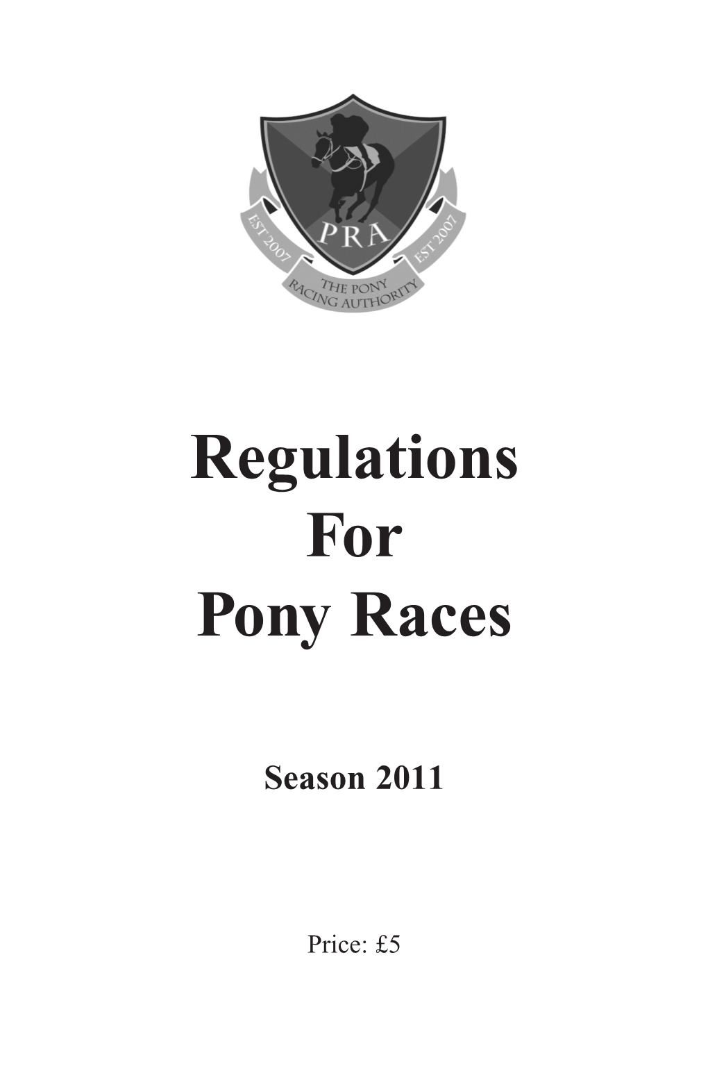 Regulations for Pony Races