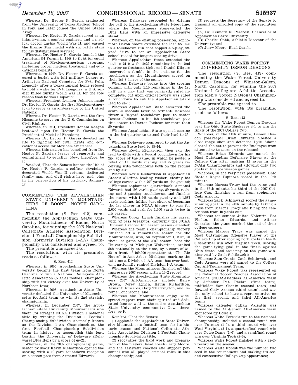 Congressional Record—Senate S15937