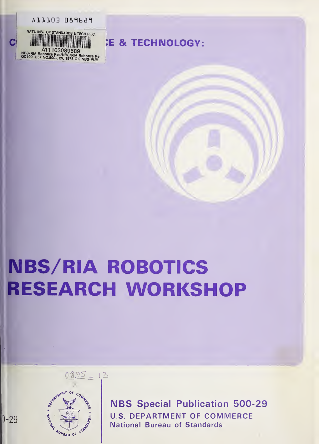 NBS/RIA Robotics Research Workshop