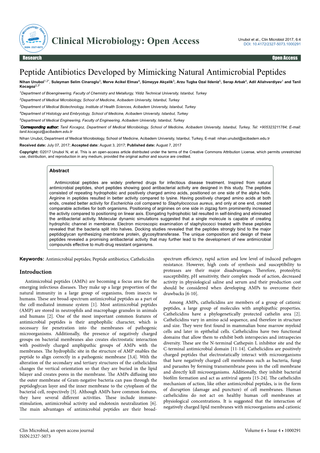 Peptide Antibiotics Developed by Mimicking Natural Antimicrobial