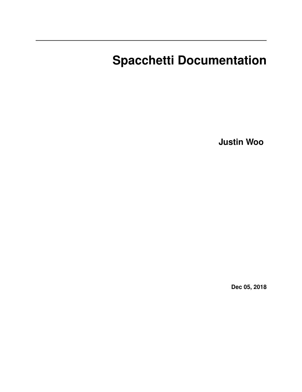 Spacchetti Documentation