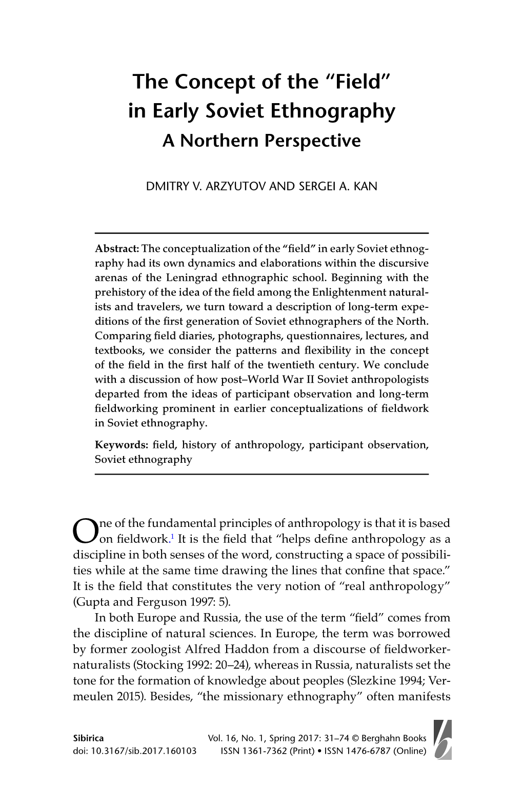 In Early Soviet Ethnography a Northern Perspective