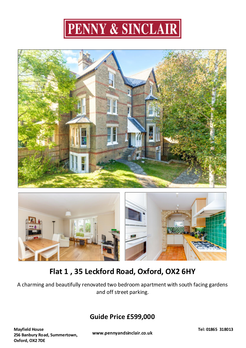 Flat 1 , 35 Leckford Road, Oxford, OX2 6HY