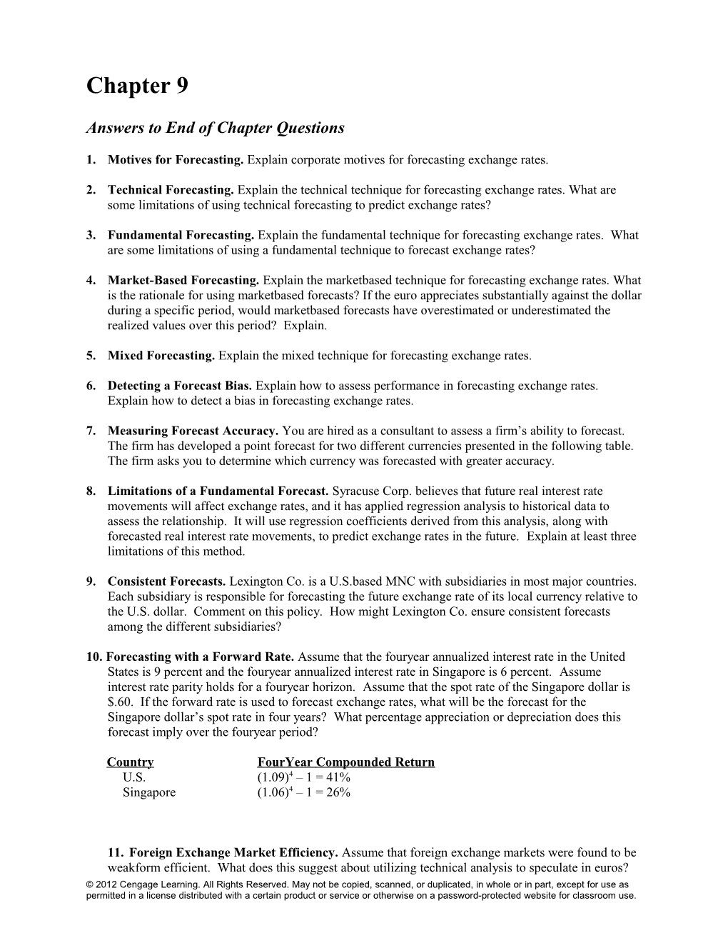 Answers to End of Chapter Questions s1