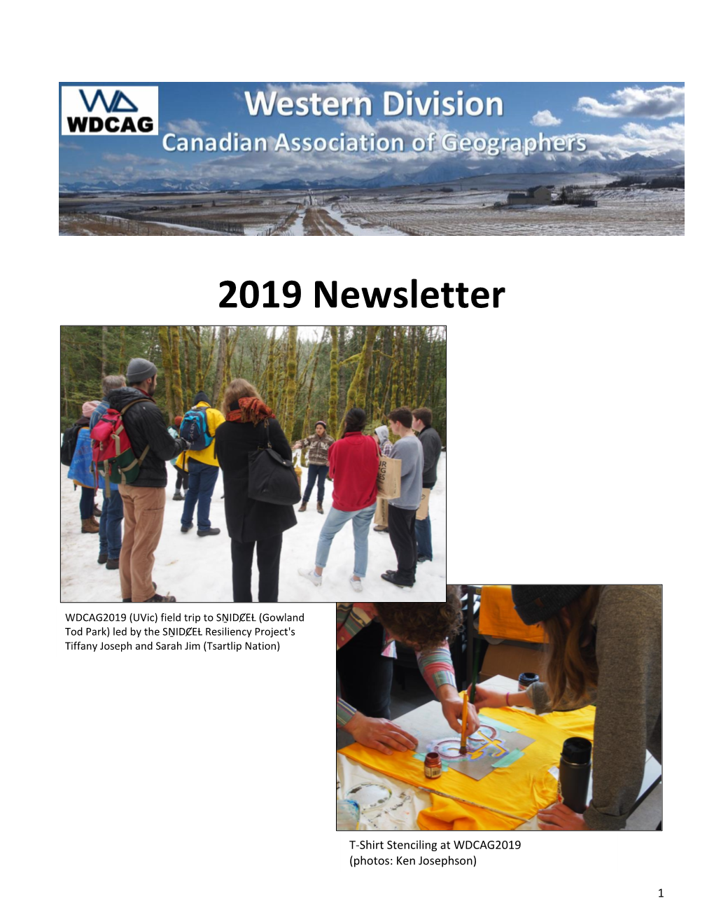 2019 Newsletter