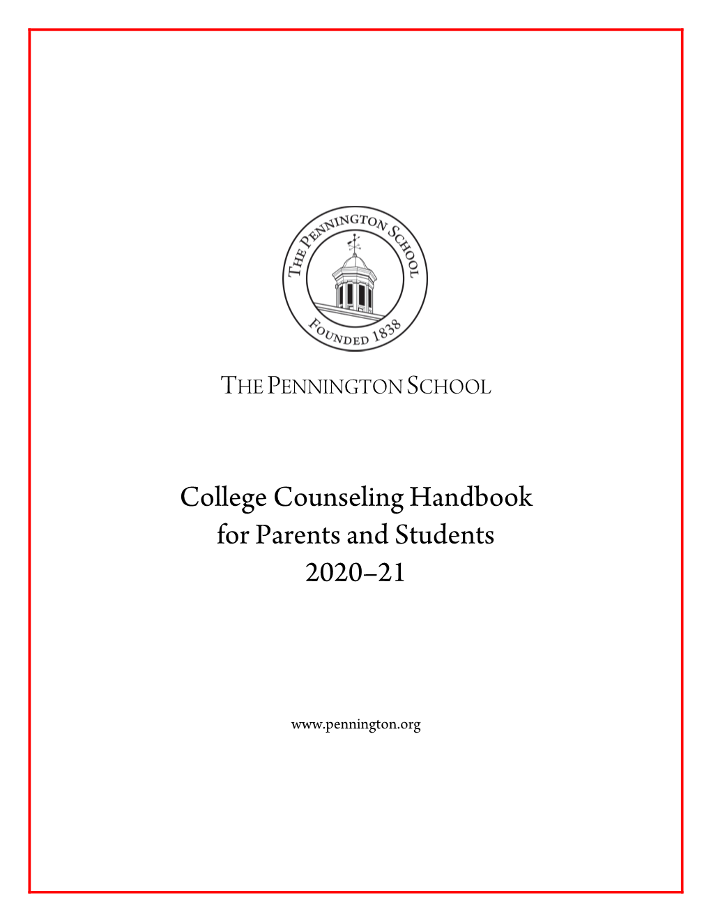 College Counseling Handbook for Parents and Students 2020–21