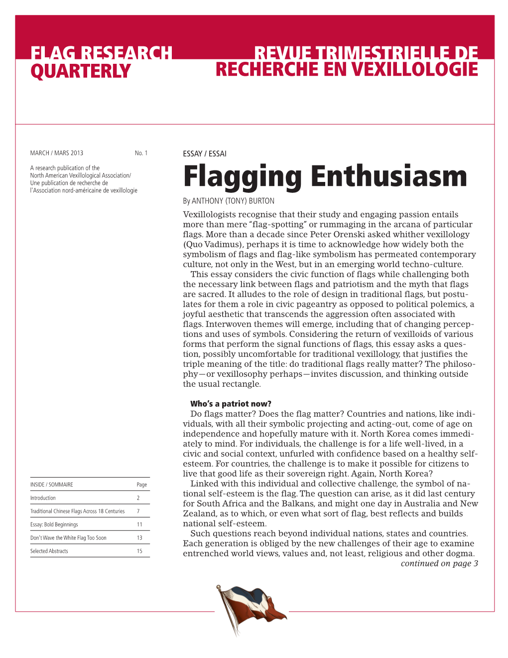 Flag Research Quarterly, March 2013, No. 1