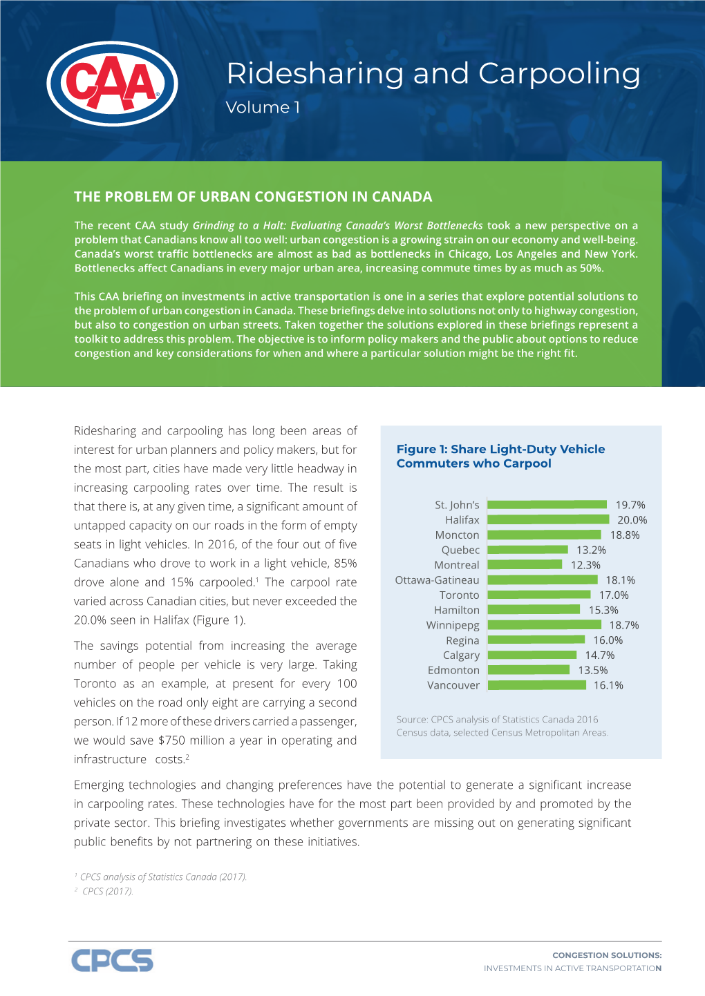 Ridesharing and Carpooling Volume 1