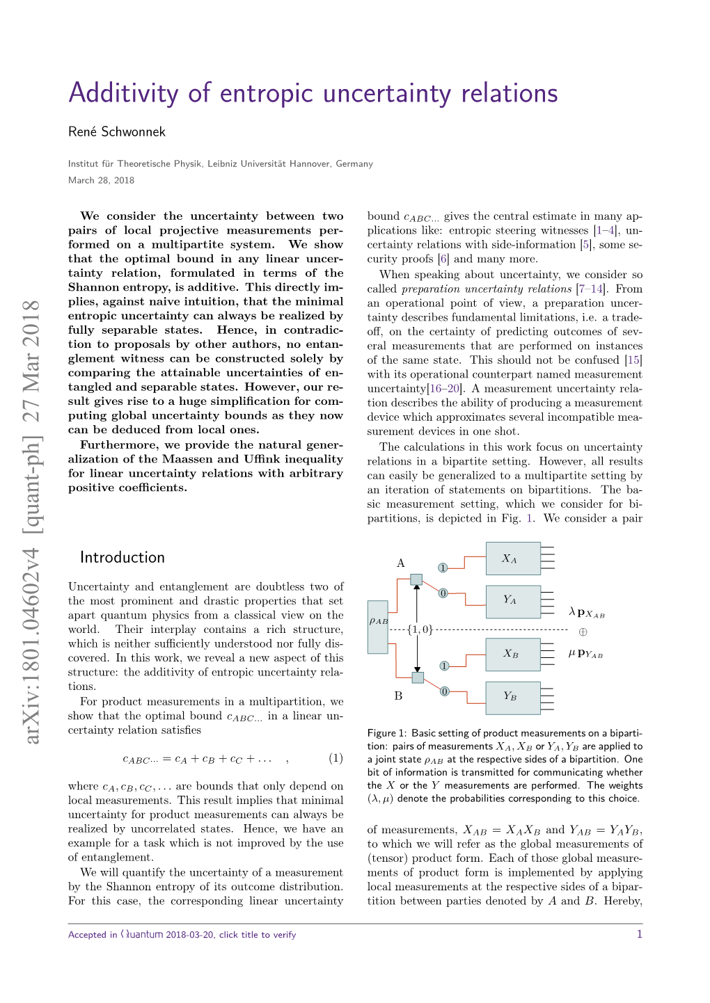 Additivity of Entropic Uncertainty Relations