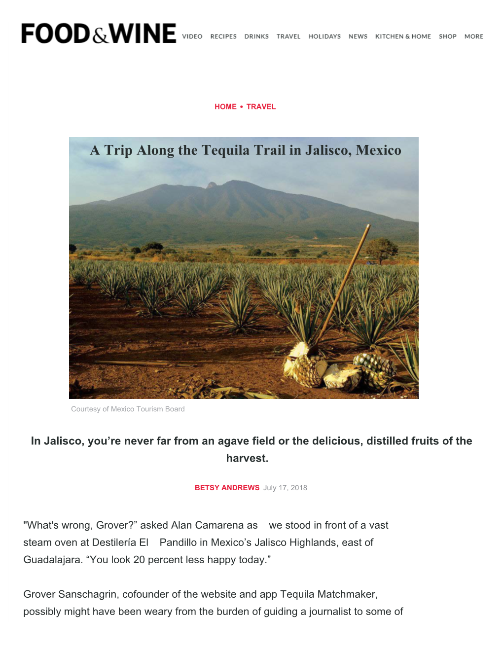 A Trip Along the Tequila Trail in Jalisco, Mexico