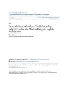 From Medieval to Modern: the Relationship Between Gothic And
