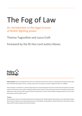 The Fog of Law an Introduction to the Legal Erosion of British Fighting Power