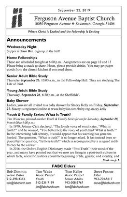 2019-09-22 Sunday Bulletin.Pub